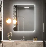 آینه لمسی و ضدبخار مستطیل 60×80 شیده - تصویر 2