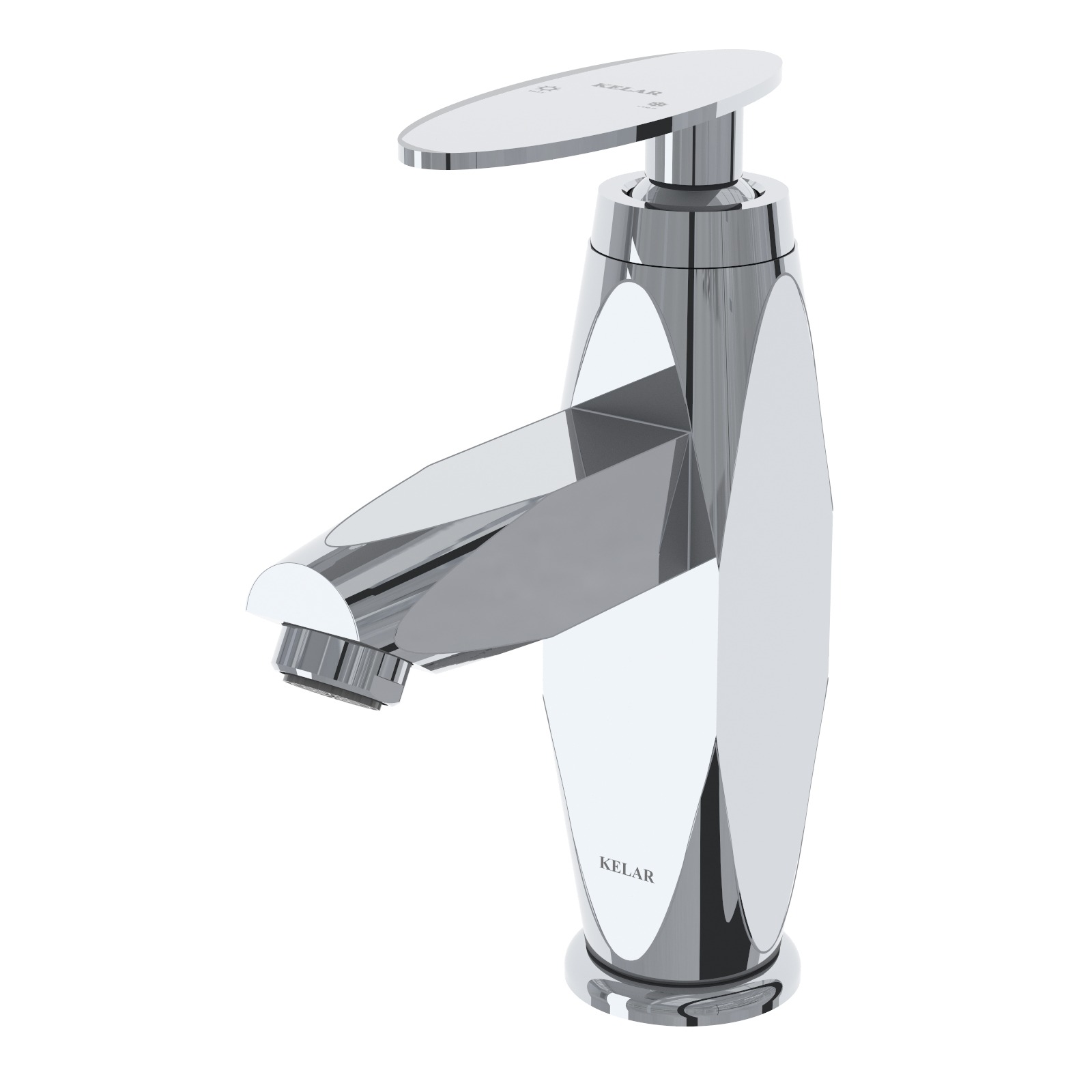 basin-mixer-berillian-new-handel-CHROME شیر روشویی پایه کوتاه مدل برلیان - تصویر 1